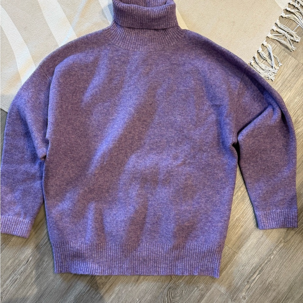 Purple Turtleneck Sweater